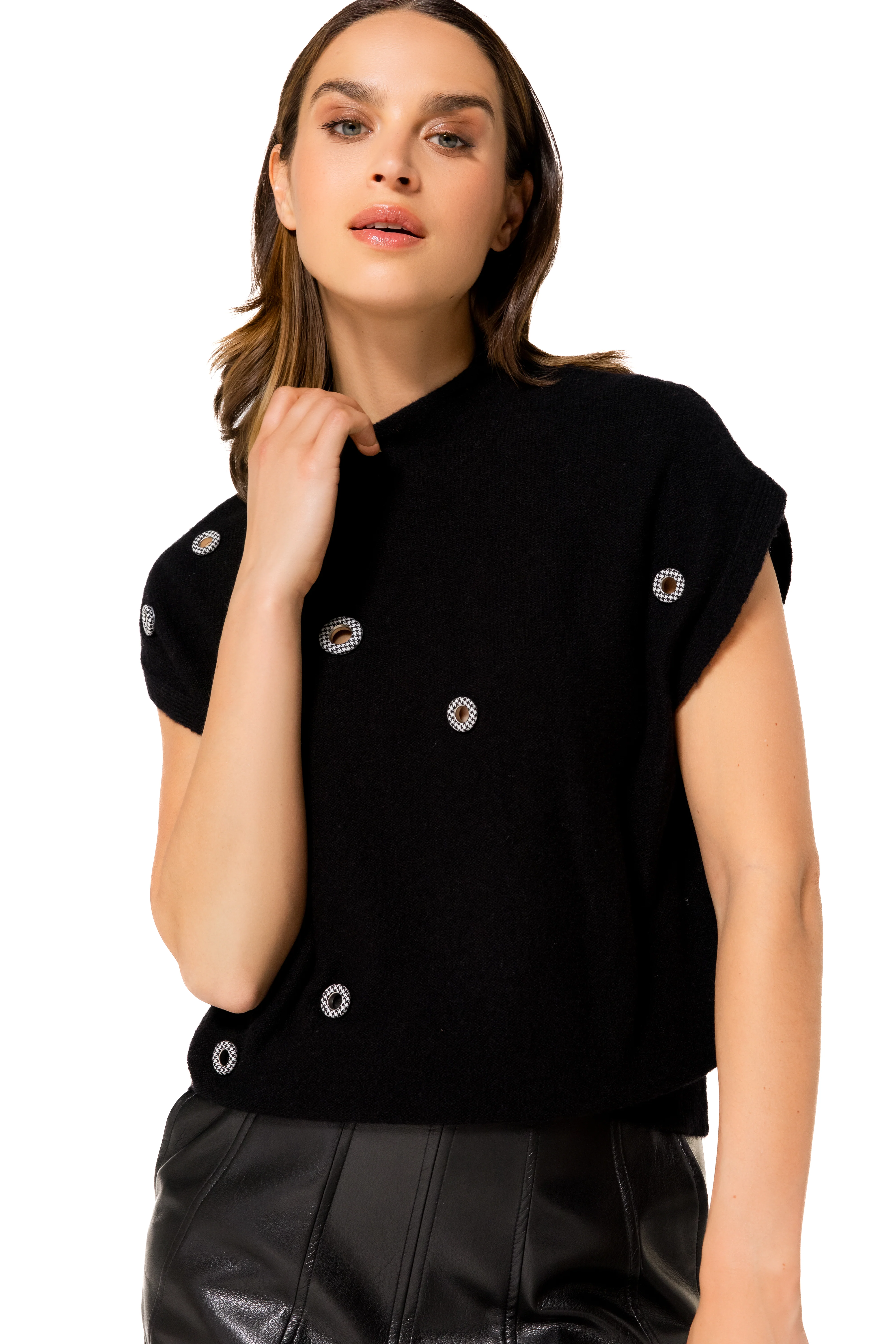 Blouses korte mouw zwart Caroline Biss - Image 2