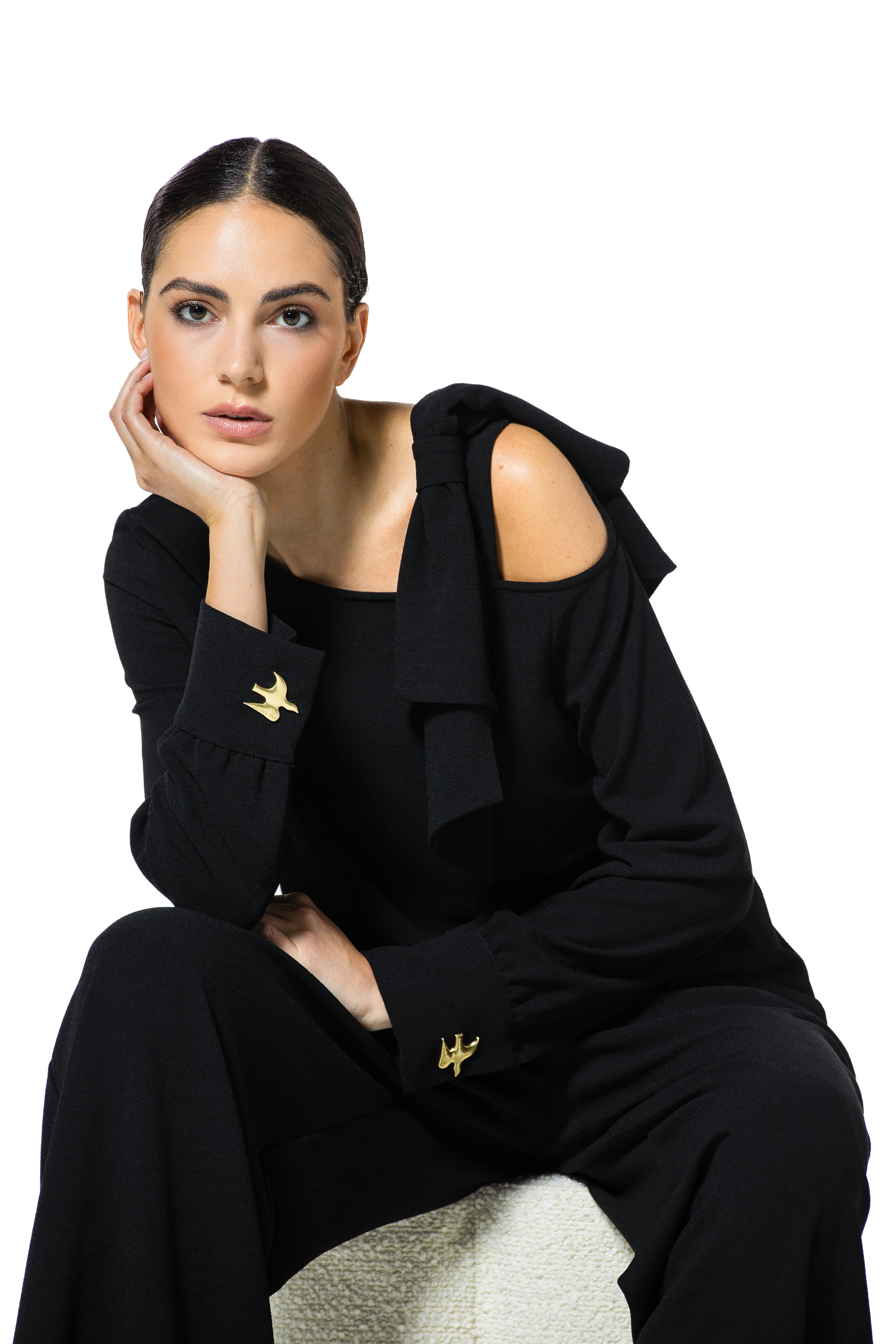 Blouses lange mouw zwart Caroline Biss - Image 4