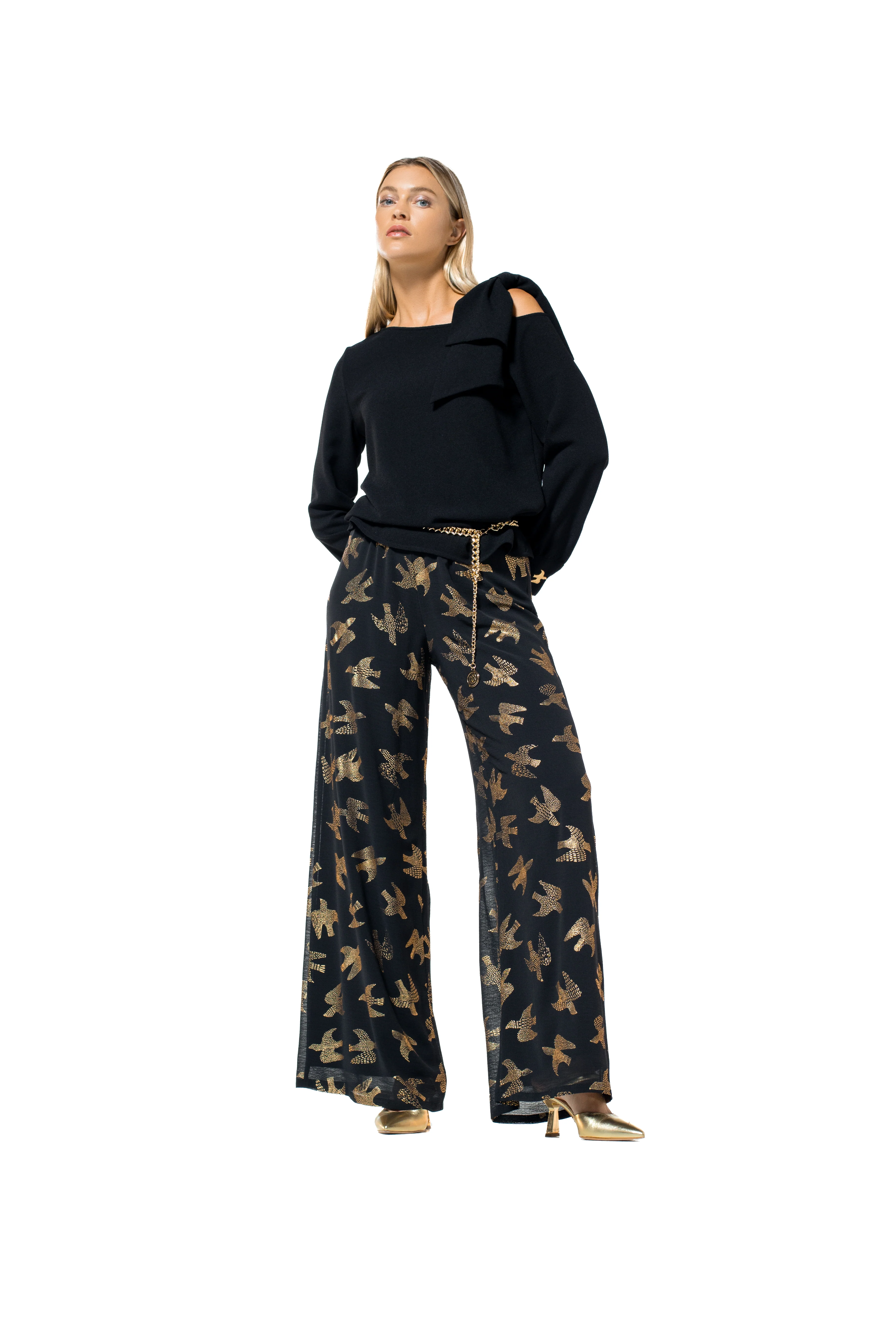 Blouses lange mouw zwart Caroline Biss - Image 5