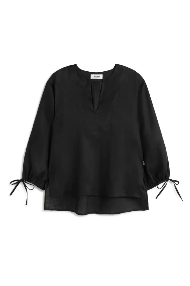 Blouses lange mouw zwart ECOALF - Image 3