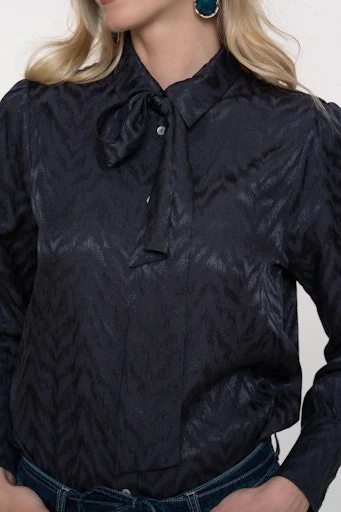 Blouses lange mouw zwart Geisha - Image 3