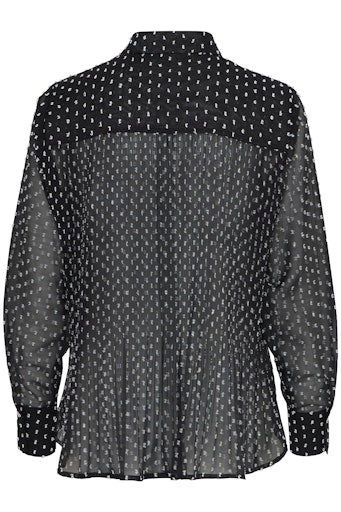 Blouses lange mouw zwart ICHI - Image 2