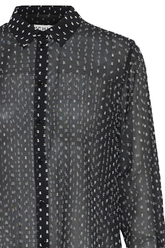 Blouses lange mouw zwart ICHI - Image 3