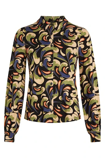 Blouses lange mouw zwart King Louie