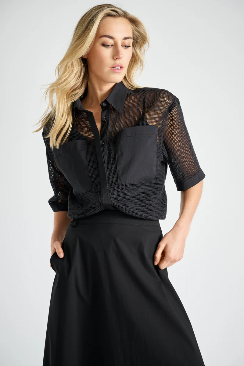 Blouses lange mouw zwart Marie Méro