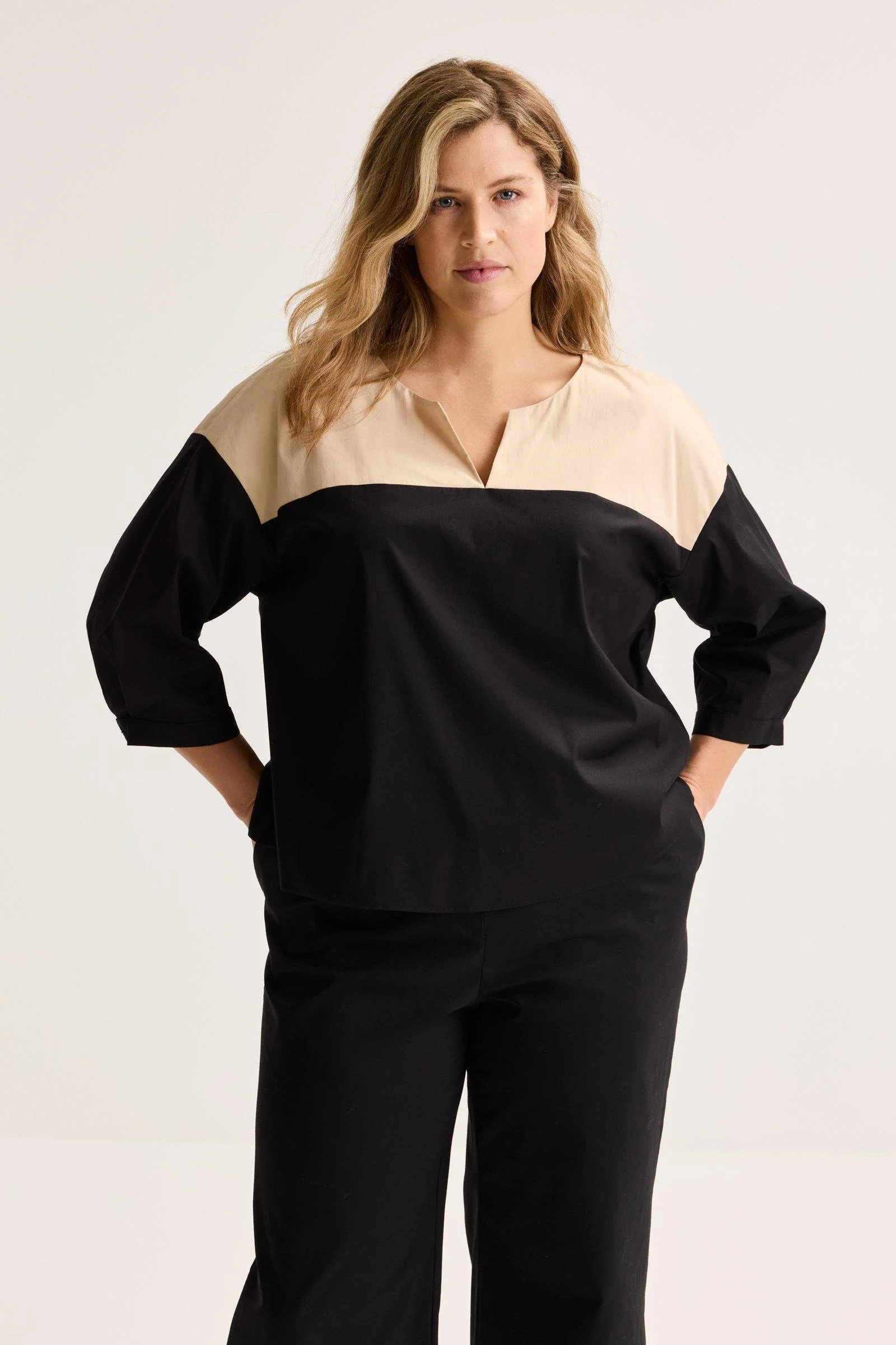 Blouses lange mouw zwart Mayerline
