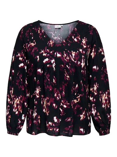 Blouses lange mouw zwart ONLY Carmakoma