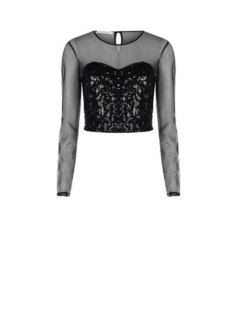 Blouses lange mouw zwart Rinascimento