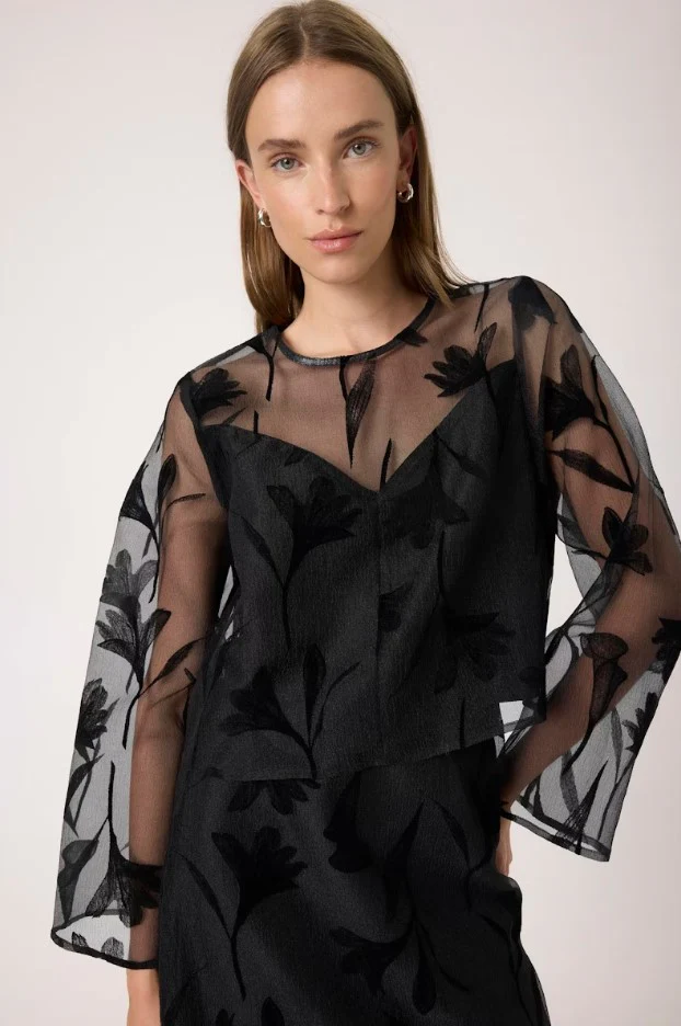 Blouses lange mouw zwart Soaked In Luxury