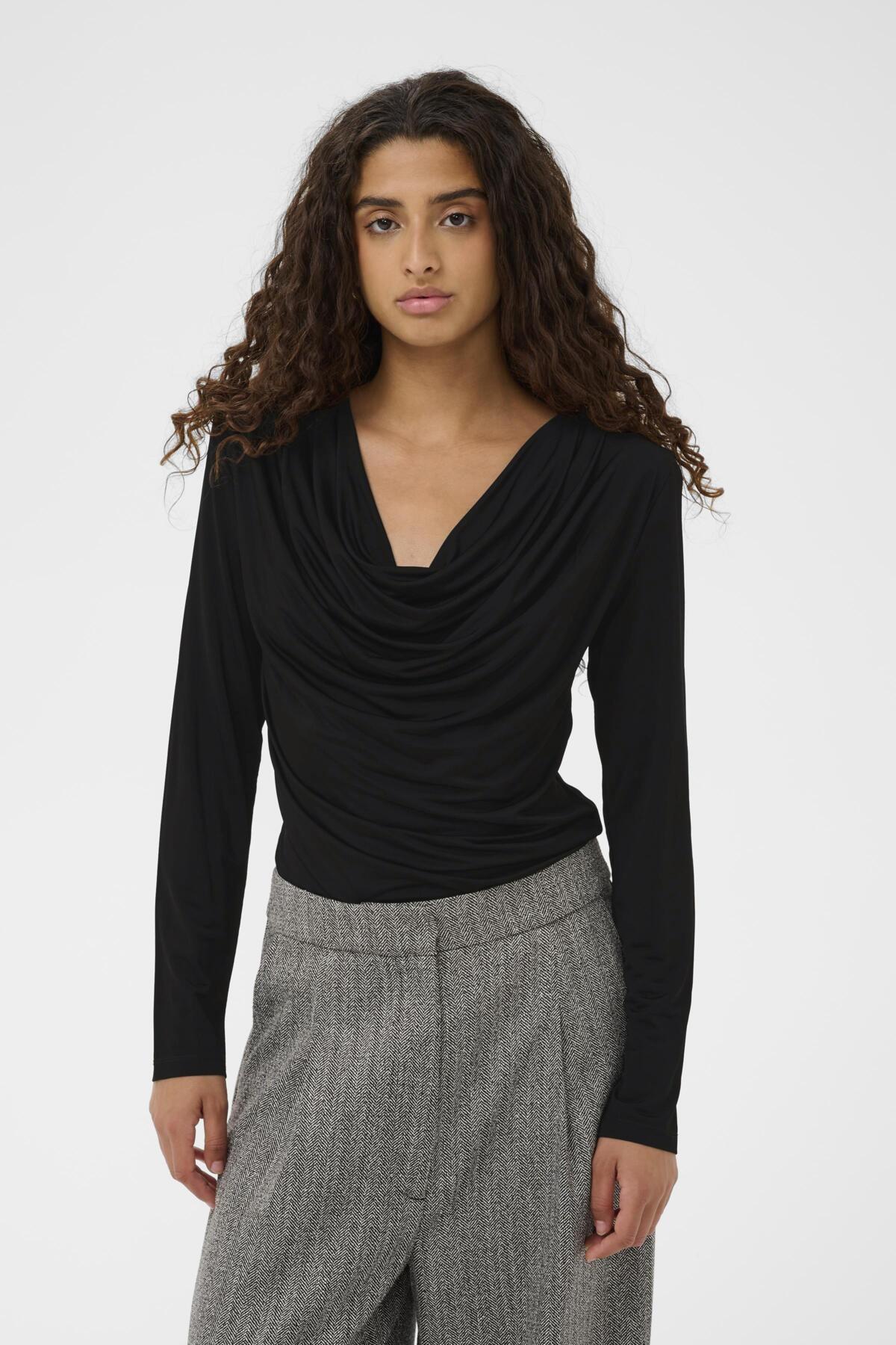 Blouses lange mouw zwart Soaked In Luxury