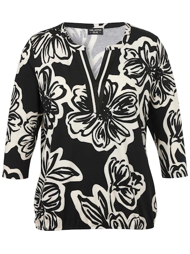 Blouses lange mouw zwart Via Appia Due