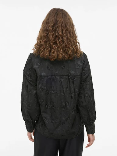 Blouses lange mouw zwart VILA - Image 4