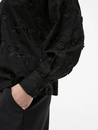 Blouses lange mouw zwart VILA - Image 6