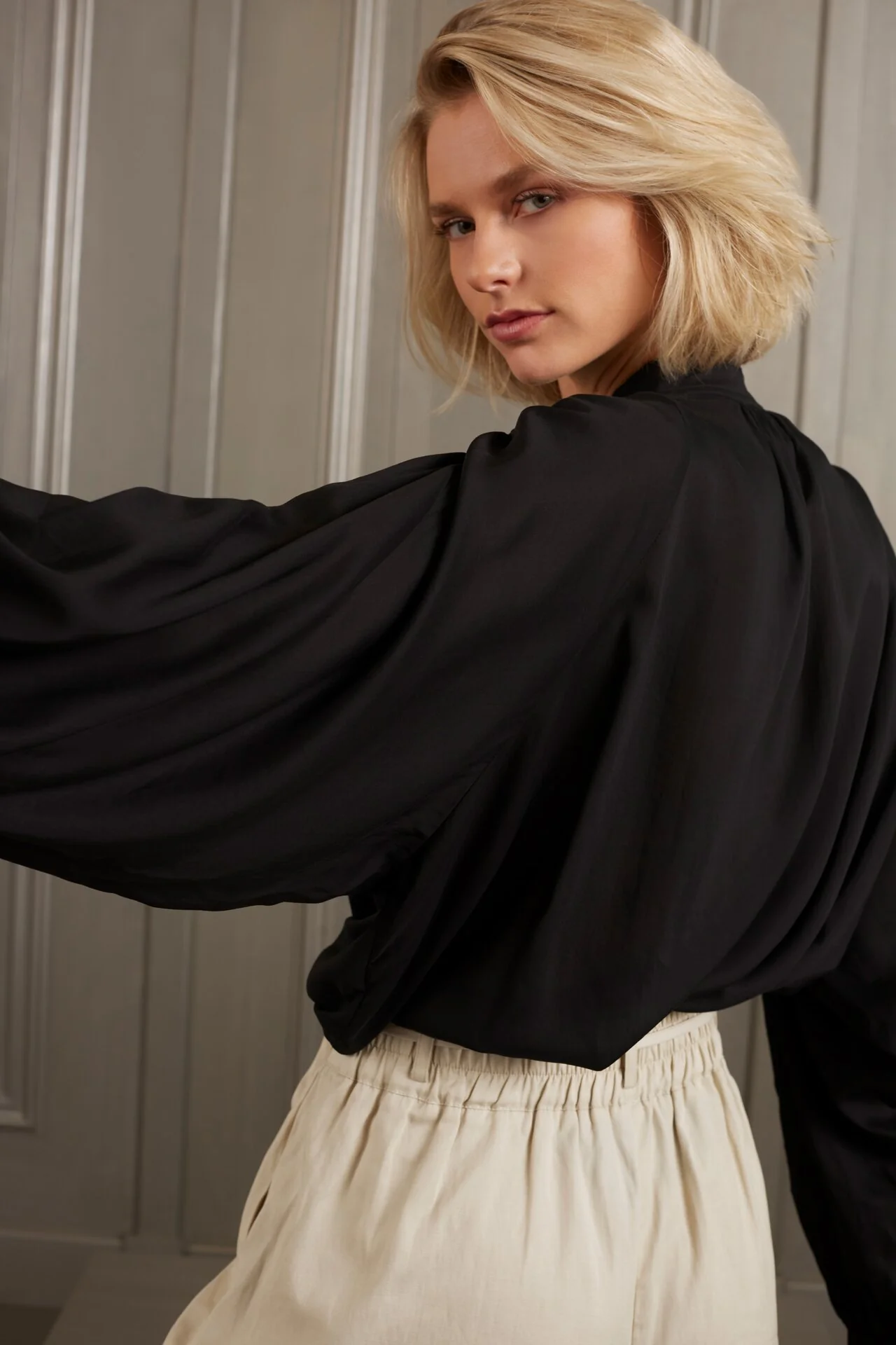 Blouses lange mouw zwart YAYA
