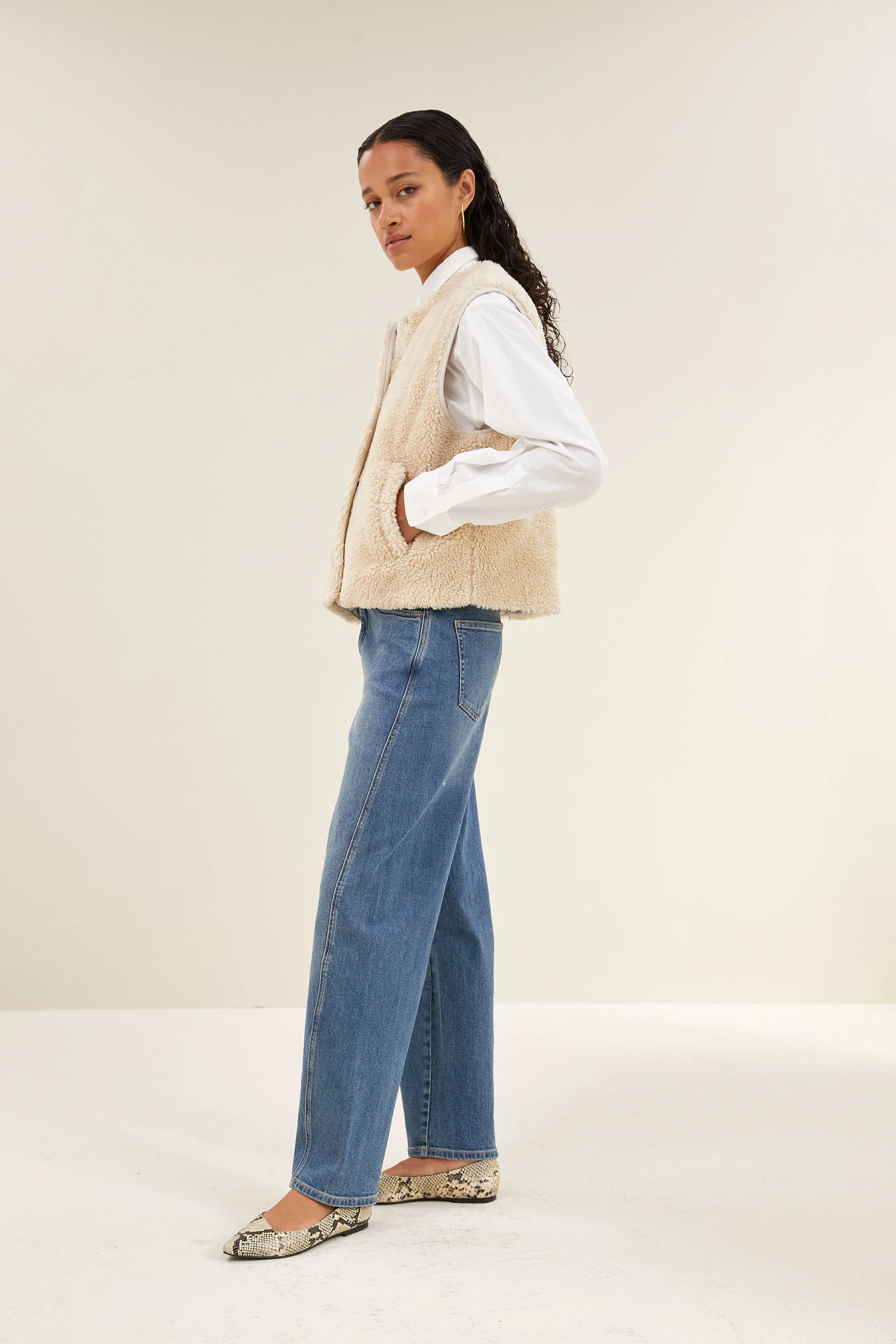 Bodywarmers beige by-bar - Image 3