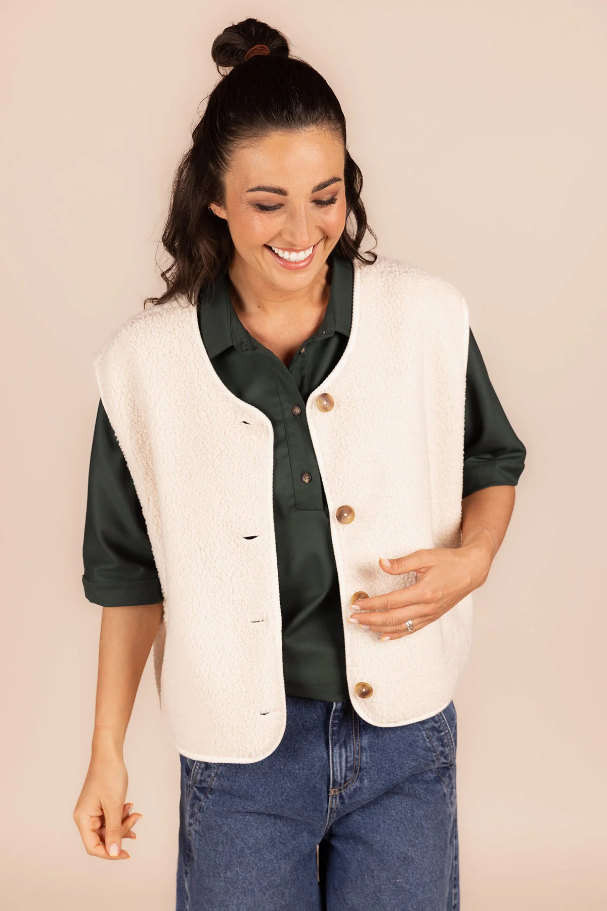 Bodywarmers beige Four Roses