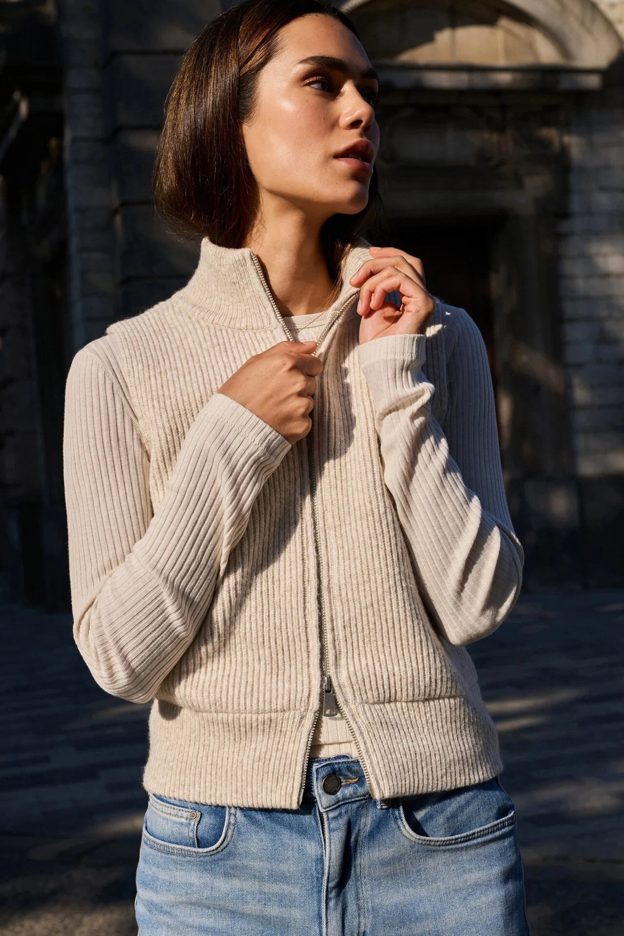 Gilets beige YAYA