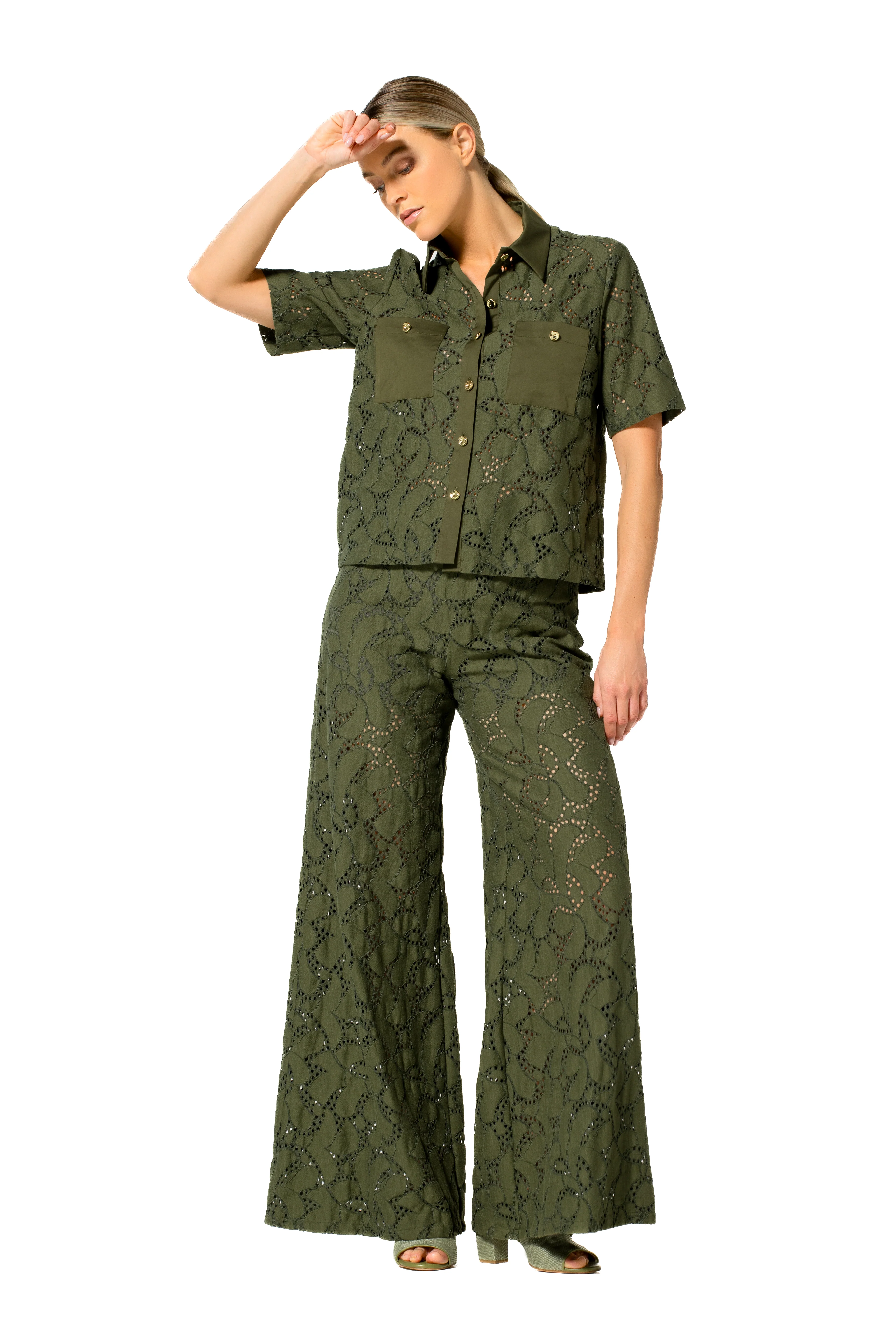 Broeken groen Caroline Biss