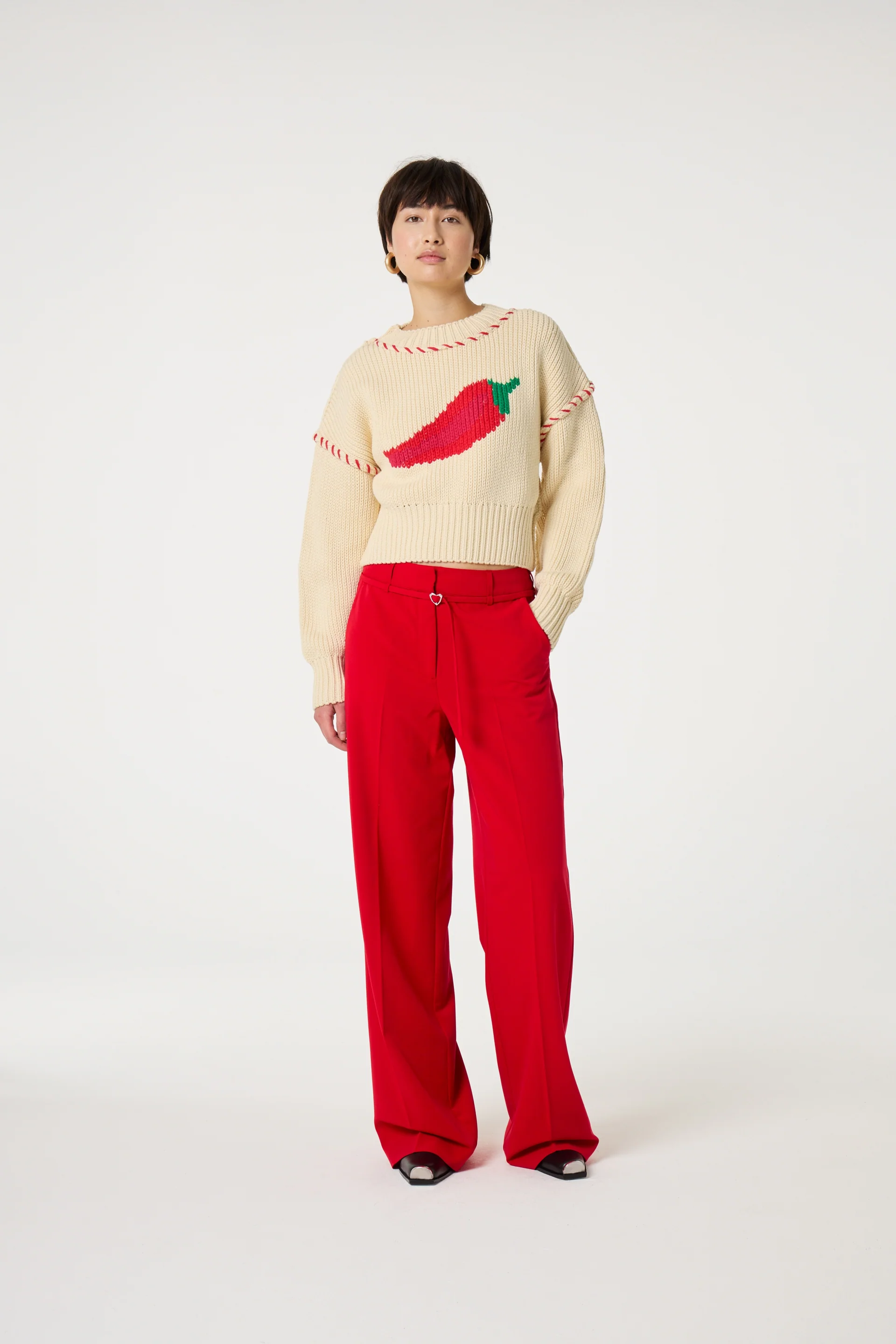 Broeken rood Fabienne Chapot