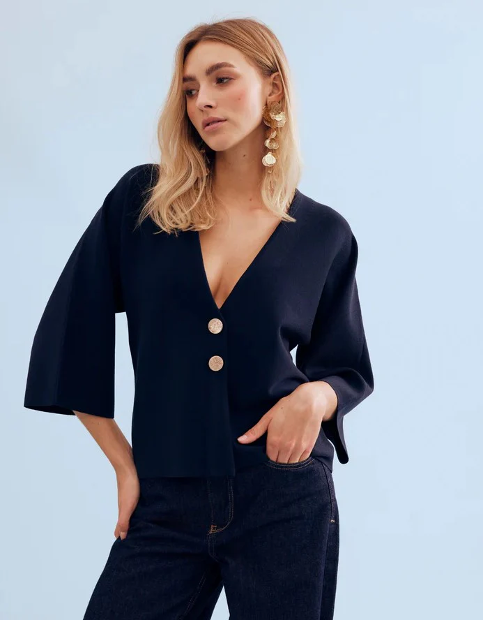 Cardigans blauw Léo & Ugo