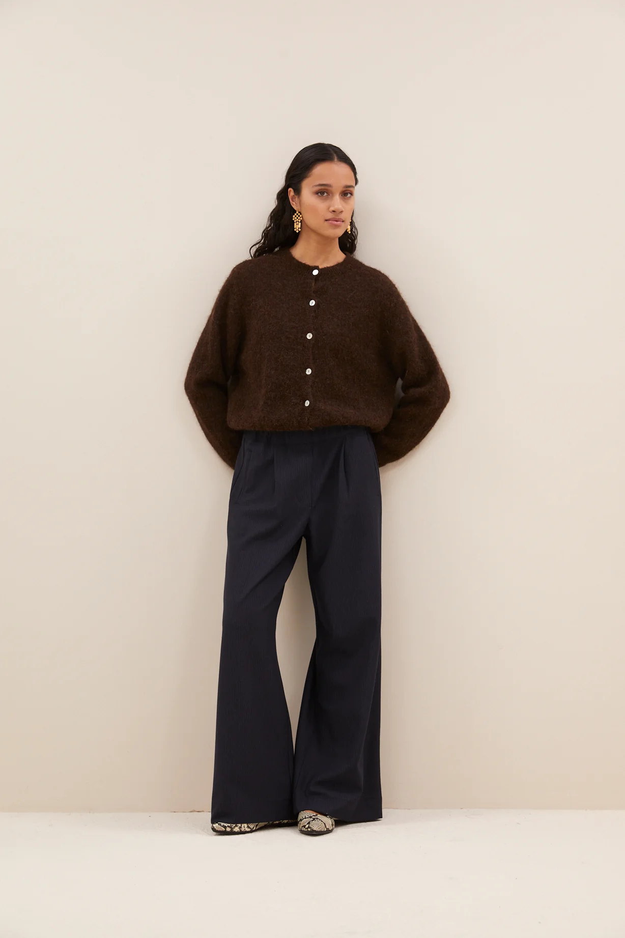Cardigans bruin by-bar