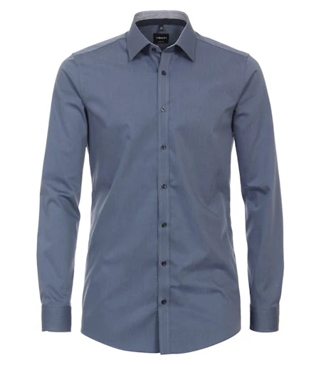 Hemden extra lange mouw blauw VENTI