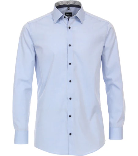 Hemden extra lange mouw blauw VENTI