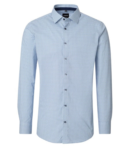 Hemden extra lange mouw blauw VENTI