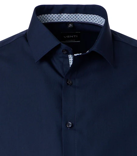 Hemden extra lange mouw blauw VENTI - Image 3