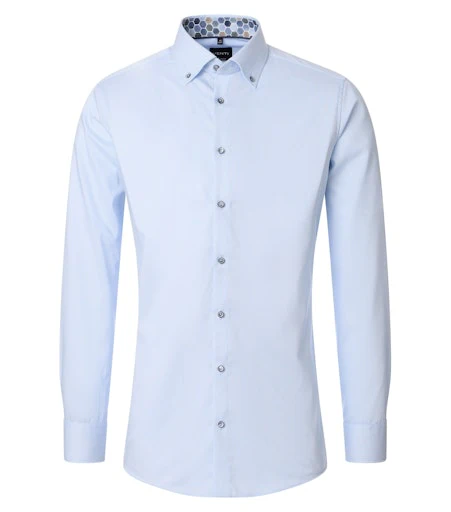 Hemden extra lange mouw blauw VENTI
