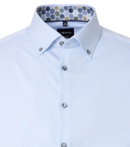 Hemden extra lange mouw blauw VENTI - Image 3