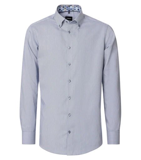 Hemden extra lange mouw blauw VENTI