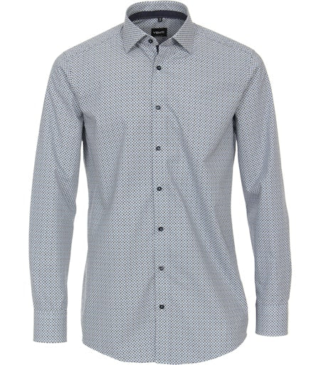 Hemden extra lange mouw blauw VENTI