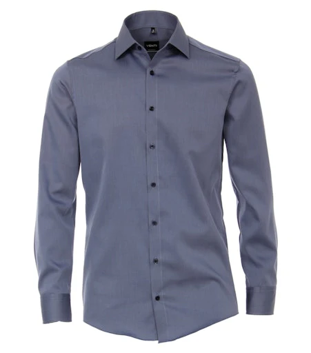 Hemden extra lange mouw blauw VENTI
