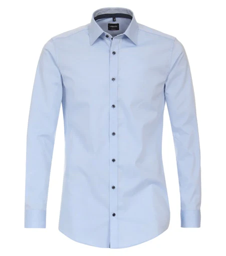 Hemden extra lange mouw blauw VENTI