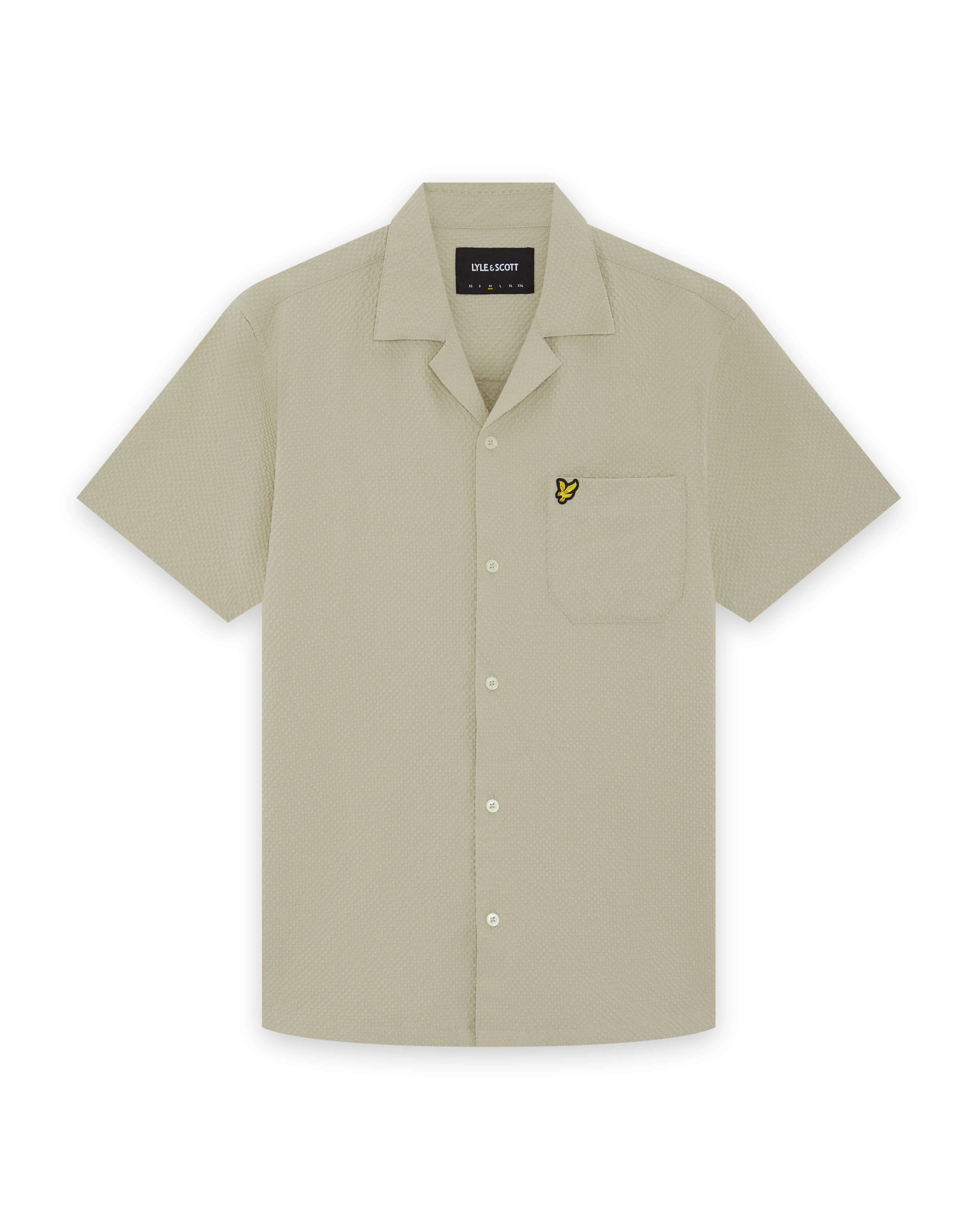 Hemden korte mouw beige Lyle & Scott