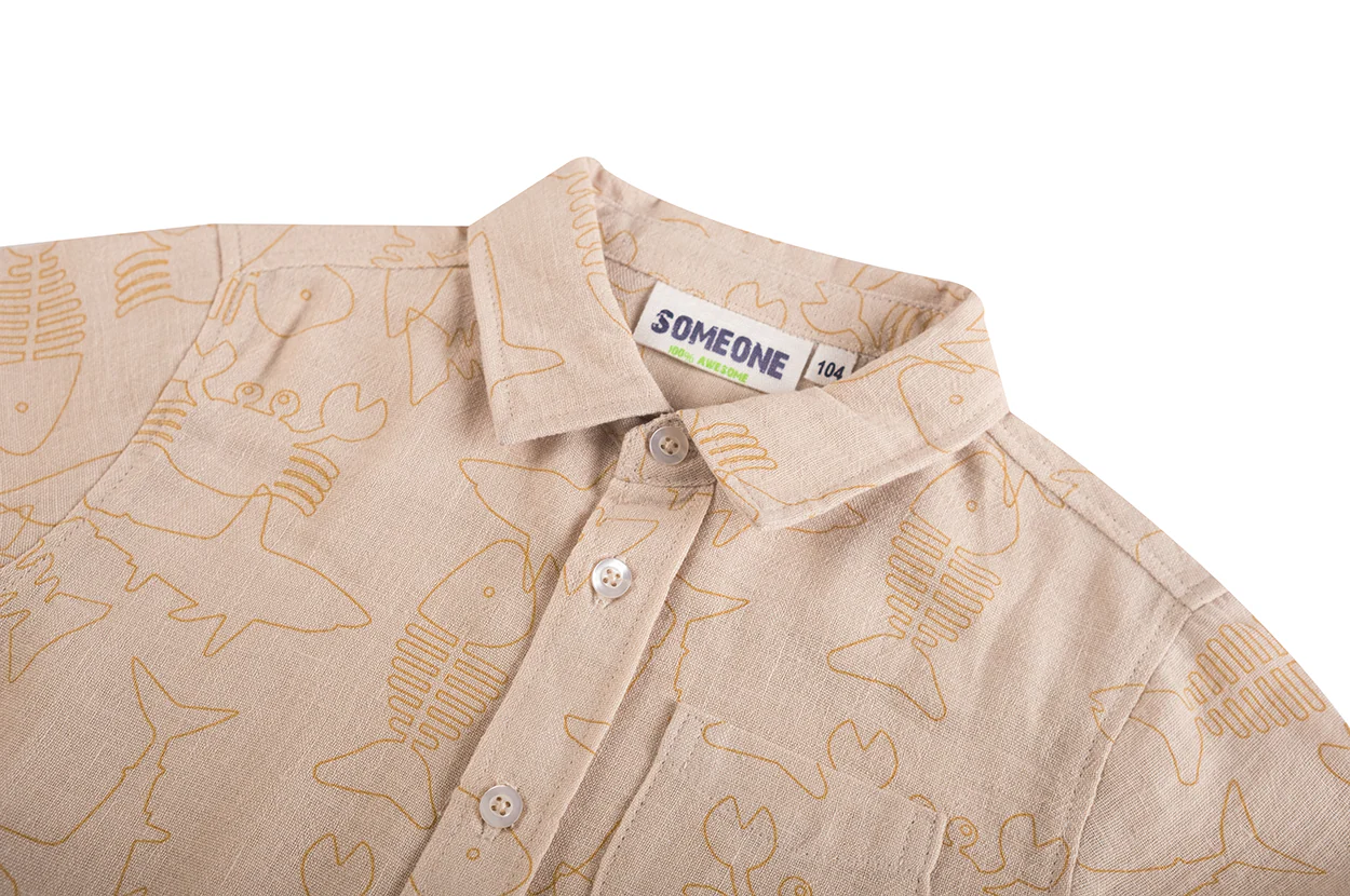 Hemden korte mouw beige Someone - Image 3