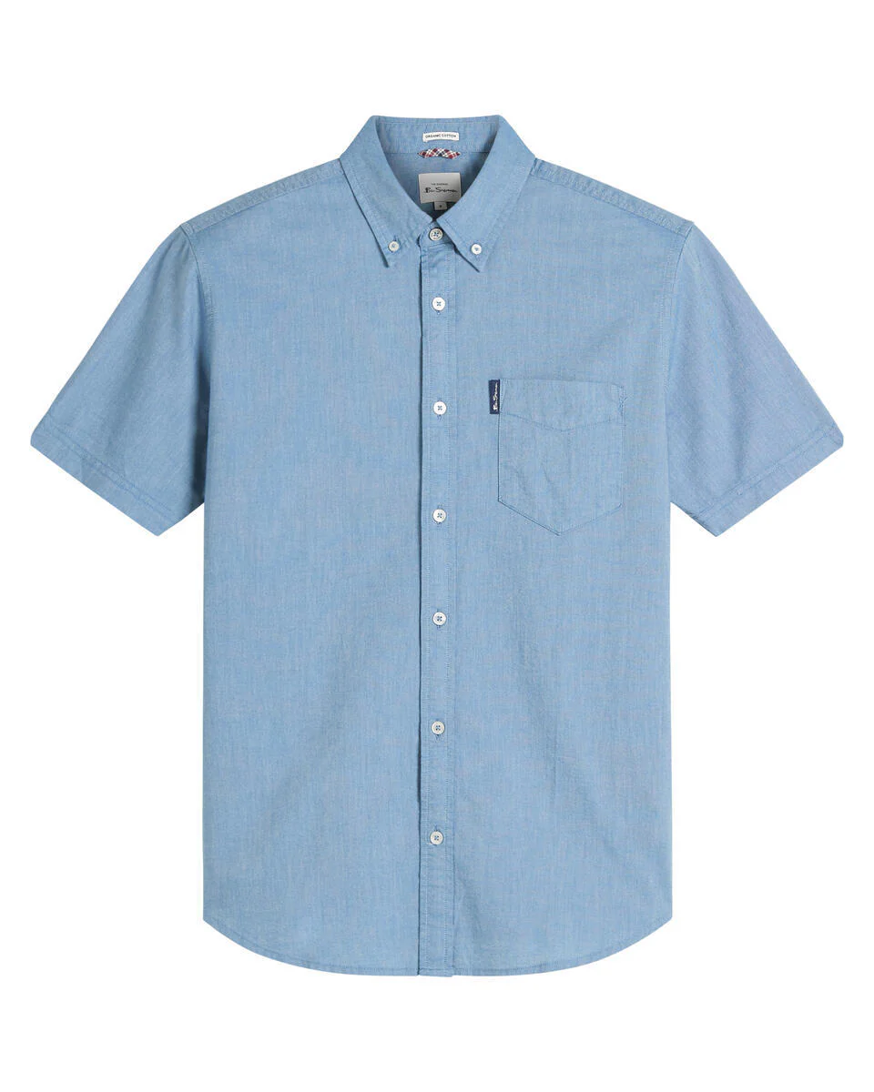Hemden korte mouw blauw Ben Sherman