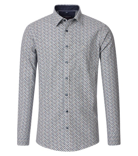 Hemden lange mouw blauw Casa Moda