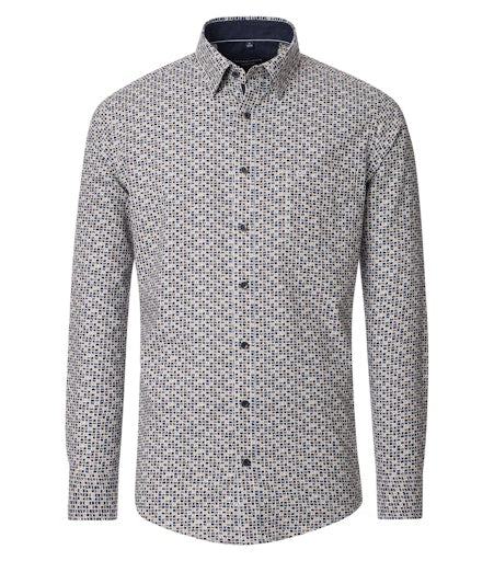 Hemden lange mouw blauw Casa Moda