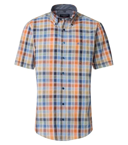 Hemden korte mouw blauw Casa Moda
