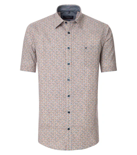Hemden korte mouw blauw Casa Moda