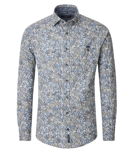 Hemden lange mouw blauw Casa Moda