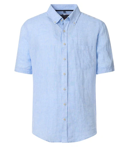 Hemden korte mouw blauw Casa Moda