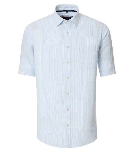 Hemden korte mouw blauw Casa Moda