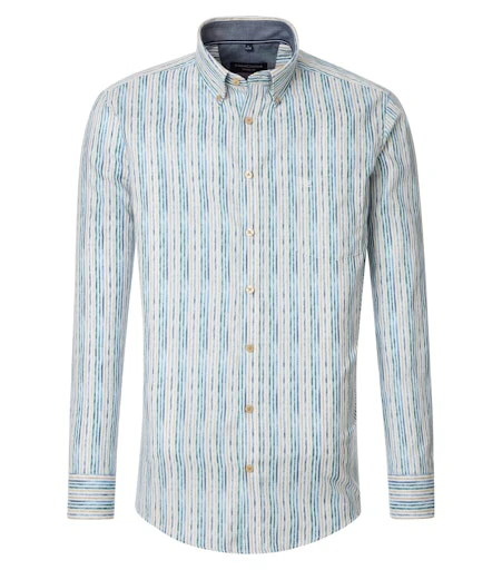 Hemden lange mouw blauw Casa Moda