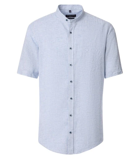 Hemden korte mouw blauw Casa Moda