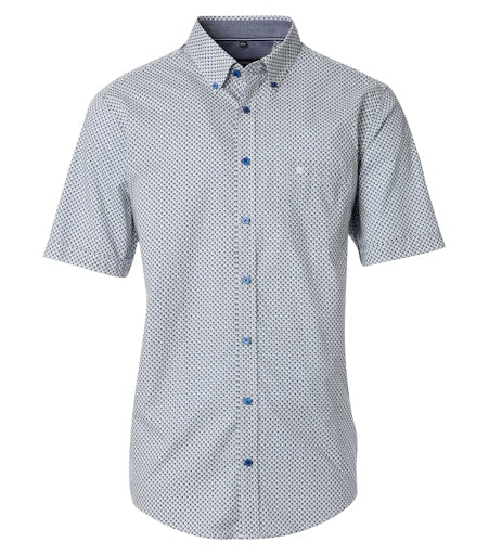 Hemden korte mouw blauw Casa Moda