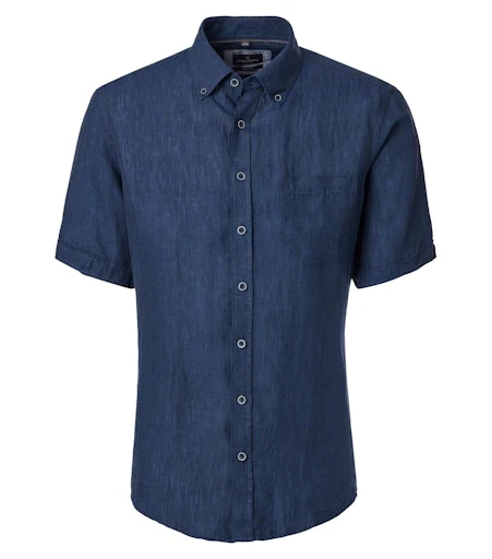 Hemden korte mouw blauw Casa Moda