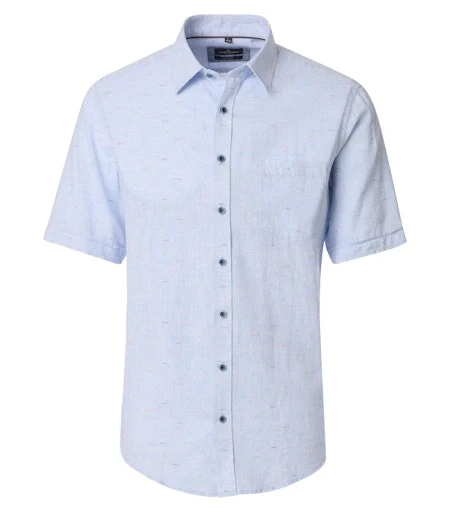 Hemden korte mouw blauw Casa Moda